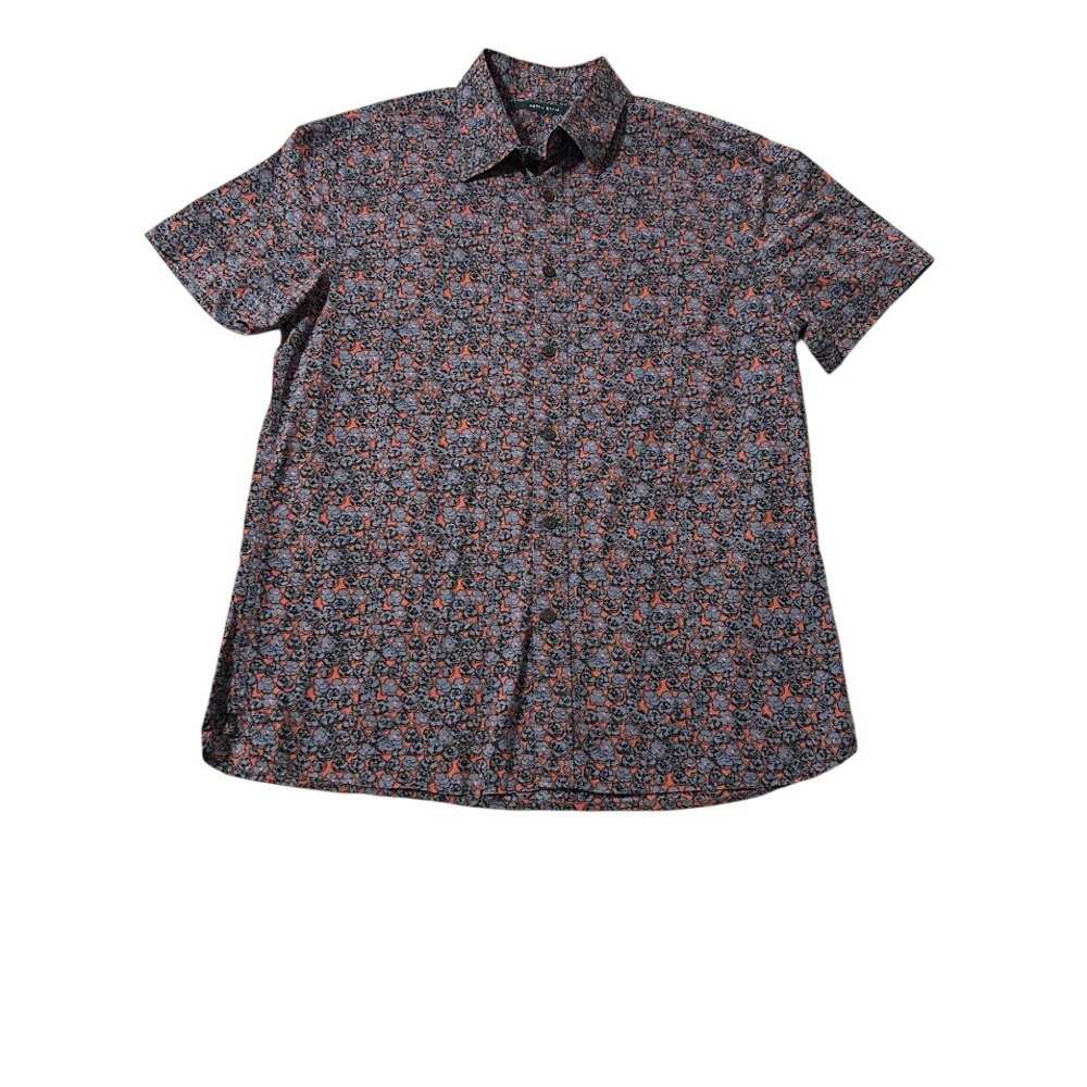 Perry Ellis‎ Men's Floral Print Short Sleeve Button Down Shirt Medium